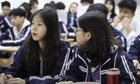 Học sinh lớp chuyên tiếng Hàn, Trường THPT chuyên Ngoại ngữ, ĐH Quốc gia Hà Nội trong một giờ học Ảnh: Diệp An 