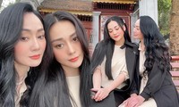 Quách Thu Phương thả dáng bên &apos;con dâu&apos; Phương Oanh, xinh đẹp như &apos;hai giọt nước&apos; 