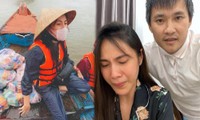 Thủy Tiên rơi nước mắt, Công Vinh bênh vực vợ trong livestream về chuyện từ thiện