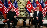 Ông Trump và ông Kim đã gặp nhau lần thứ hai ở Hà Nội hồi đầu năm ảnh: NI