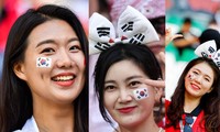 Dung mạo xinh đẹp của các CĐV Hàn Quốc ở trận thua Ghana