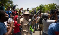 Các cuộc biểu tình khiến Haiti thêm hỗn loạn sau vụ tổng thống Moise bị ám sát. Ảnh: Getty 