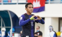 Thủ môn Aim Sovannarath tự tin đối đầu đội tuyển Việt Nam