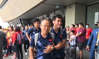 Đội tuyển U22 Việt Nam đã ra sân bay ở thủ đô Manila làm thủ tục lên chuyến chuyên cơ về nước.