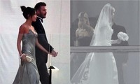 Vợ chồng David Beckham ngọt ngào, bên nhau không rời trong ngày cưới của con trai cả