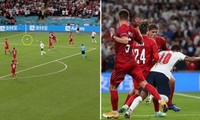 Vì sao trọng tài trận Anh - Đan Mạch được phép không dừng trận đấu dù ở sân có 2 quả bóng?