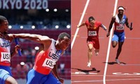 VĐV Mỹ ở Olympic Tokyo có pha chuyền gậy “cồng kềnh” ra sao mà thất bại khi chạy tiếp sức?
