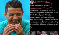 Chi tiết lạ trong bài đăng mừng 801 bàn thắng của Cristiano Ronaldo khiến ai cũng phì cười