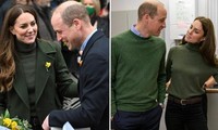 Vợ chồng Hoàng tử William - Công nương Kate mặc đồ đôi, rất tình cảm khi cùng xuất hiện