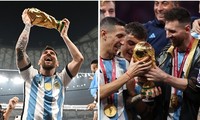Hóa ra Lionel Messi đã nâng chiếc cúp &quot;pha-ke&quot; trong bức ảnh đạt kỷ lục sau World Cup