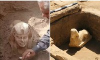 Tìm thấy tượng nhân sư 2000 năm tuổi với khuôn mặt cười ở Ai Cập