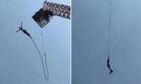 Du khách rơi tự do khi chơi nhảy bungee ở Thái Lan vì dây cáp bị đứt đột ngột