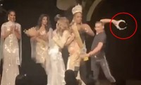 Tức giận vì vợ chỉ là Á hậu, anh chồng chạy lên sân khấu ném vỡ vương miện của Hoa hậu