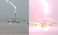 Máy bay chở khách ở Mỹ bị sét đánh thẳng xuống sau khi hạ cánh giữa cơn bão