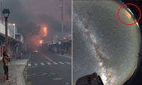 Video lửa cháy rừng ở Hawaii xuất hiện trong cả kính thiên văn hướng lên trời ở cách xa 160km