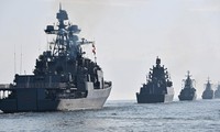 Đội tàu chiến của Nga tham gia cuộc tập trận ở Biển Đen. Ảnh: TASS