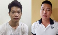 Thám và Đại (từ trái sang phải) tại cơ quan công an