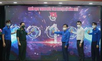 Ban tổ chức phát động Chiến dịch Thanh niên tình nguyện hè năm 2021. Ảnh: Bảo Anh