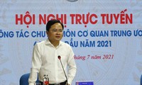 Anh Nguyễn Anh Tuấn, Ủy viên T.Ư Đảng, Bí thư thứ nhất T.Ư Đoàn, Chủ tịch T.Ư Hội LHTN Việt Nam tại hội nghị sơ kết công tác chuyên môn 6 tháng đầu năm và triển khai trọng tâm công tác 6 tháng cuối năm 2021.