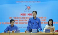 Anh Nguyễn Tường Lâm, Bí thư T.Ư Đoàn phát biểu tại hội nghị.