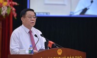 Ông Nguyễn Trọng Nghĩa, Bí thư T.Ư Đảng, Trưởng ban Tuyên giáo T.Ư phát biểu tại Hội nghị.