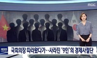 Vụ 9 người bỏ trốn được Đài MBC của Hàn Quốc đưa tin. Ảnh chụp màn hình
