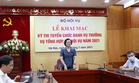 Bộ trưởng Phạm Thị Thanh Trà phát biểu khai mạc. Ảnh BNV 
