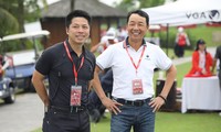Ông Nguyễn Thái Dương và Tổng thư ký Hiệp hội Golf Việt Nam Lê hùng Nam tại giải Vô địch Golf Quốc gia 2022 - Cúp VinFast. 