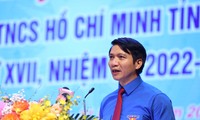 Anh Nguyễn Ngọc Lương, Bí thư Trung ương Đoàn phát biểu tại Đại hội Đoàn TNCS Hồ Chí Minh tỉnh Bắc Giang lần thứ XVII