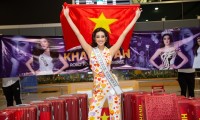 Hoa hậu Khánh Vân diện bộ trang phục ý nghĩa, lên đường sang Mỹ tham dự Miss Universe 2020