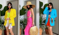 “Cô em trendy” Khánh Linh ra tay, tín đồ thời trang &quot;hệ màu sắc&quot; học hỏi ngay!