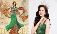 Hoa hậu Đỗ Thị Hà mang trang phục nữ tướng tới phần trình diễn múa ở Miss World 2021