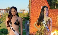 Ái Nhi khoe body &quot;đồng hồ cát&quot; ở đêm Halloween, phần thi bikini của Miss Intercontinental