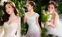 Mặc váy cưới xinh đẹp ngất ngây, netizen mong sớm được thấy Hoa hậu Đỗ Mỹ Linh lên xe hoa