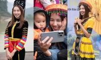 Mặc đồ dân tộc Mông đi từ thiện, Hoa hậu Thùy Tiên rạng rỡ giữa tiết trời giá rét vùng cao