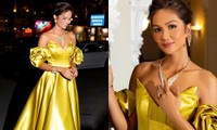Hoa hậu H’Hen Niê diện váy vàng, xinh đẹp như công chúa Belle bước ra từ truyện cổ tích 