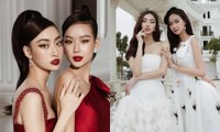 Hoa hậu Lương Thùy Linh bỗng &quot;trở nên nhỏ bé&quot; bên thí sinh cao nhất Miss World Vietnam 2022