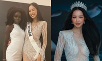 Á hậu Bảo Ngọc diện đầm xẻ cao, nổi bật tại buổi nhận sash Miss Intercontinental 2022