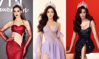 Khánh Vân quyến rũ với váy dạ hội lấy cảm hứng từ vương miện Hoa hậu Hoàn vũ