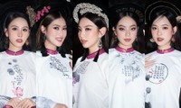 Top 3 Hoa hậu Việt Nam 2022 cùng Hoa hậu Thùy Tiên, Thiên Ân khoe sắc với áo dài
