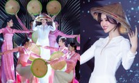 Á hậu Phương Nhi múa nón lá ấn tượng tại buổi nhận sash Miss International Vietnam 2023