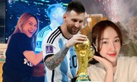 Mỹ Tâm &quot;hôn&quot; cúp vàng cùng Messi, Bảo Thy đốt pháo hoa mừng ĐT Argentina vô địch