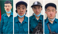 Hà Nội: Bắt quả tang 6 thanh niên giả làm dân quân tự vệ trấn lột tiền của người đi đường
