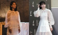 Hai “điên nữ” của điện ảnh Hàn Seo Ye Ji và Kim Da Mi “đụng hàng” chiếc váy siêu bánh bèo
