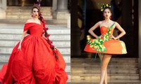 Hoa hậu Tiểu Vy mở màn với thiết kế váy lạ mắt, Võ Hoàng Yến mặc váy nặng 30kg kết show