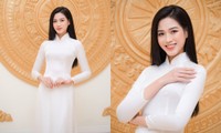 Hoa hậu Đỗ Thị Hà xinh đẹp trong tà áo dài trắng, chính thức đảm nhận cương vị mới đầy ý nghĩa