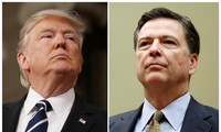 Tổng thống Mỹ Donald Trump (trái) và cựu Giám đốc Cục Điều tra liên bang Mỹ FBI (phải).