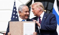 Tổng thống Mỹ Donald Trump và Thủ tướng Israel Benjamin Netanyahu. Ảnh: Reuters