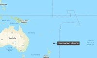 Tâm chấn vụ động đất mạnh 8,1 độ nằm ngoài khơi quần đảo Kermadec, phía đông bắc New Zealand. Ảnh: Google Maps.