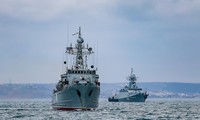 Tàu chiến Nga tập trận trên Biển Đen. Ảnh: Bộ Quốc phòng Nga
